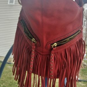 ORYANY LEATHER FRINGE BAG